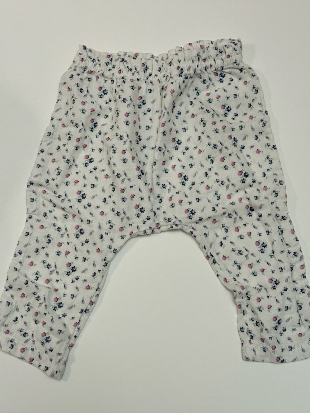 GAP White Floral Print Baby/Toddler Pants